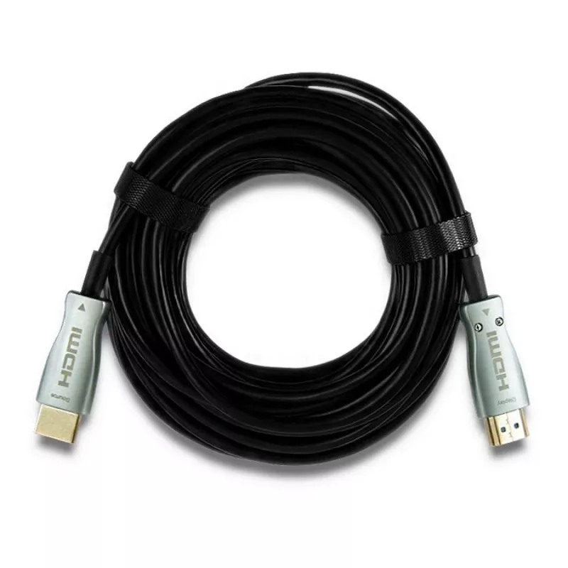 Qoltec 50474 cable HDMI 30 m, HDMI tipo A, negro/plata