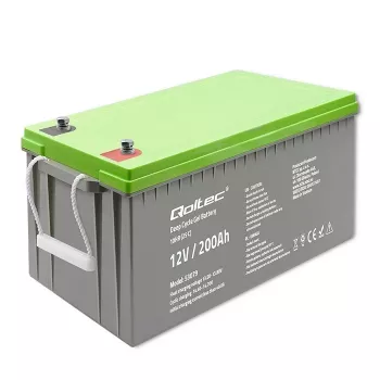 Qoltec 53079 Batería de gel de ciclo profundo 12V 200Ah (62,5 kg)