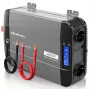 Qoltec Inversor de onda senoidal pura 12V a 230V 2000W/4000W con LCD, USB, USB-C, compatible con LiFePO4/GEL/AGM