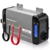 Qoltec Inversor de onda senoidal pura 12V a 230V 500W/1000W con LCD, USB, USB-C, compatible con LiFePo4/GEL/AGM