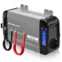 Qoltec Inversor de onda senoidal pura 12V a 230V 500W/1000W con LCD, USB, USB-C, compatible con LiFePo4/GEL/AGM
