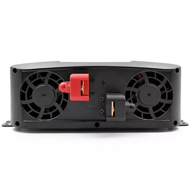 Qoltec Inversor de onda senoidal pura con UPS | 12V a 230V | 2000W potencia continua / 4000W potencia máxima | LCD | USB-A | USB-C PD 18W | compatible con LiFePO4 GEL AGM