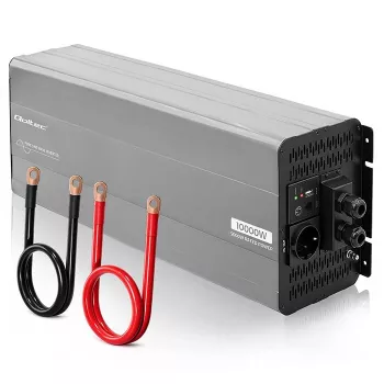 Qoltec Inversor de onda sinusoidal pura 24V a 230V 5000W/10000W con LCD y USB