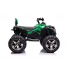 Quad eléctrico para niños QLS-3288 con respaldo, luces LED, MP3, verde