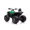 Quad eléctrico para niños QLS-3288 con respaldo, luces LED, MP3, verde