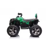 Quad eléctrico para niños QLS-3288 con respaldo, luces LED, MP3, verde