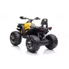 Quad eléctrico para niños QLS-3288 con respaldo, luces LED, MP3, amarillo