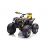 Quad eléctrico para niños QLS-3288 con respaldo, luces LED, MP3, amarillo