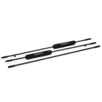 RØDE Micro Boom Pole Pro Pértiga de micrófono telescópica de fibra de carbono de 3 secciones (negra)