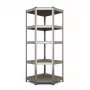 Estantería RACK BUDGET RANGULAR 180X90X45CM - 5 estantes, gris, montaje a presión