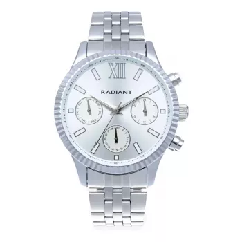 RADIANT Reloj de hombre de cuarzo analógico RA589701 44mm Acero inoxidable Esfera negra