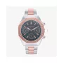 RADIANT reloj de cuarzo analógico hombre RA628704 - caja de acero inoxidable de 44mm, esfera negra, correa milanesa plateada, 5 ATM