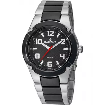 Reloj de hombre RADIANT RA318201 (48 mm) - acero inoxidable, esfera negra, cuarzo analógico