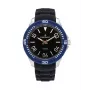 RADIANT reloj para hombre RA503602 (46mm) – esfera negra, correa de piel sintética negra, analógico de cuarzo
