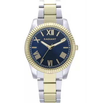 Reloj hombre RADIANT RA582205 37mm acero inoxidable cuarzo analógico esfera negra correa plateada