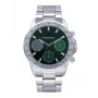 RADIANT Reloj de hombre RA604703 - 45mm acero inoxidable cuarzo analógico con esfera negra y correa plateada