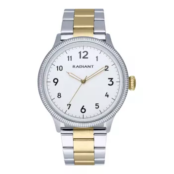 Reloj de hombre RADIANT RA627204 42 mm caja de acero inoxidable correa de piel negra analógico de cuarzo