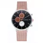 RADIANT New Man Reloj analógico de cuarzo para hombre RA601704 41mm Esfera negra Correa de malla de acero inoxidable