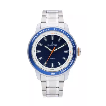 Reloj de pulsera analógico de cuarzo para hombre RADIANT RA494201 47mm plateado de acero inoxidable