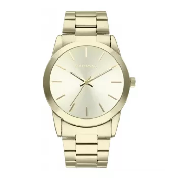 RADIANT RA605204 reloj analógico de cuarzo para hombre 42mm acero inoxidable esfera negra correa plateada