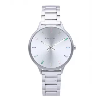 Reloj de pulsera analógico de cuarzo de hombre RADIANT RA608201 38mm acero inoxidable esfera azul correa plateada