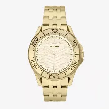 Reloj de hombre RADIANT RA653204 analógico de cuarzo 42 mm esfera azul correa de piel marrón