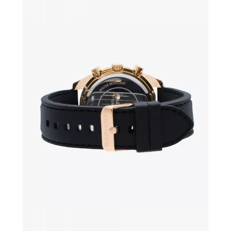 Reloj de pulsera analógico de cuarzo hombre RADIANT RA668709 44mm esfera negra correa de piel