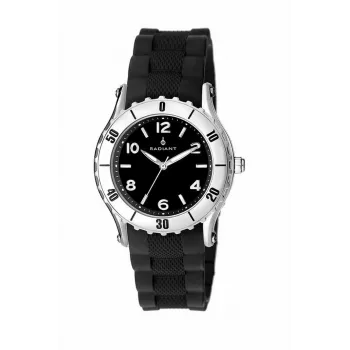 Reloj unisex RADIANT RA89001 (40 mm) - correa de malla de acero inoxidable, cuarzo analógico, esfera negra
