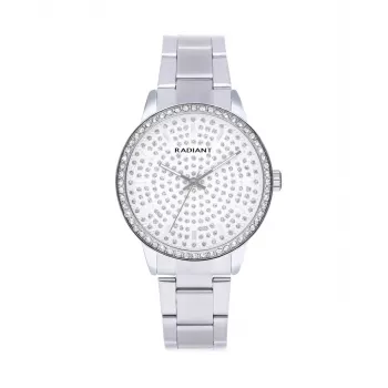 Reloj de mujer RADIANT RA578201 38 mm correa de malla de acero inoxidable plateada cuarzo