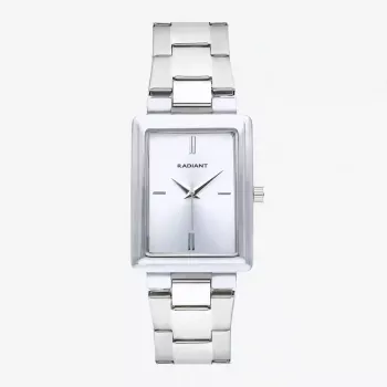 RADIANT Reloj analógico de cuarzo para mujer RA645201 28mm plateado con correa de malla de acero inoxidable