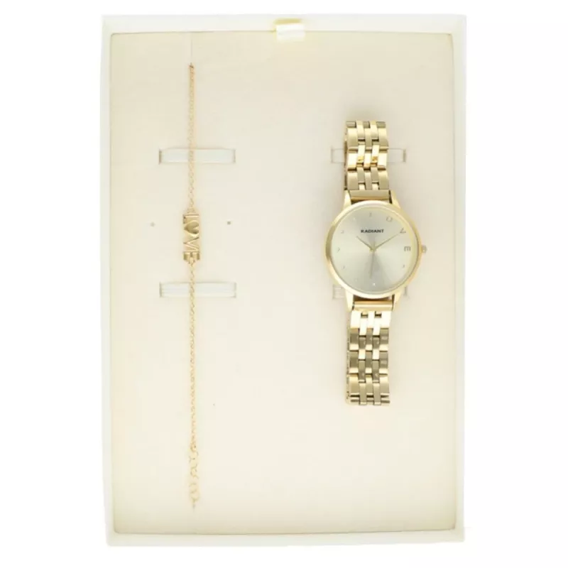 Reloj de cuarzo de mujer Radiant RA609202PT - reloj analógico de acero inoxidable en oro rosa de 33 mm