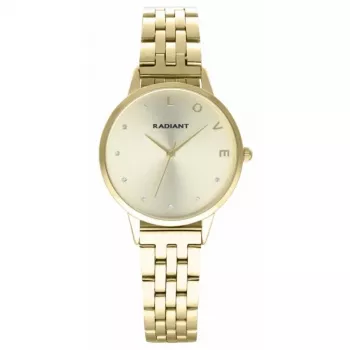 Reloj de cuarzo de mujer Radiant RA609202PT - reloj analógico de acero inoxidable en oro rosa de 33 mm