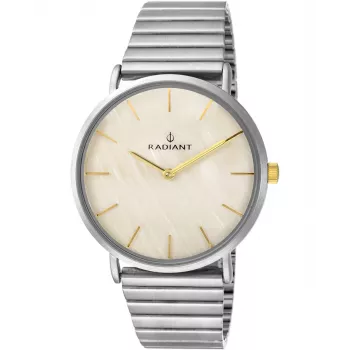 Reloj mujer RADIANT RA475203 38mm oro rosa pulsera milanesa esfera blanca