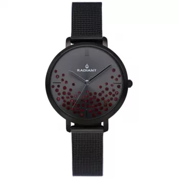 RADIANT reloj para mujer RA525608 36mm oro rosa correa milanesa de acero inoxidable cuarzo