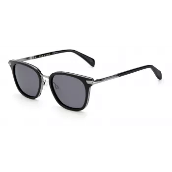 Rag & Bone RNB6000/S Gafas de sol unisex 52/19/145 mm montura negra lentes gris oscuro