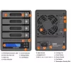 RAIDON GR5640-SBA31 Caja para 4 bahías SATA HDD/SSD USB 3.1 Gen 2 eSATA RAID por hardware
