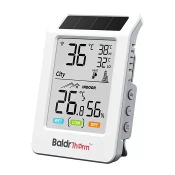 Rainpoint Baldrtherm HCS596WB Termohigrómetro Wi-Fi con alimentación solar, control por app y sensor remoto
