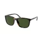 Gafas de sol Ralph Lauren hombre PH4185U - montura cuadrada negra brillante, lentes gris oscuro, 56 mm