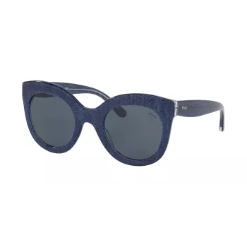 Ralph Lauren PH4148-578787 Gafas de sol para mujer Havana montura de acetato lentes marrón degradado 49 mm