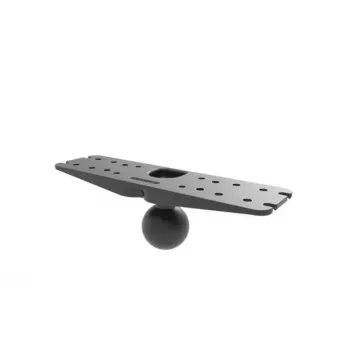 RAM Mounts Placa base D-Size 11 x 3 pulgadas con rótula de 2,25 pulgadas - Negro (RAM-D-111BU)