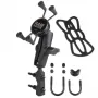 Soporte de móvil para manillar de moto RAM MOUNTS X-Grip con base de abrazadera en U (RAM-B-174-UN7)