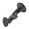 RAM Mounts Soporte de ventosa con adaptador AMPS – bola B (1 pulgada), base de diamante, brazo medio, base redonda (RAM-B-166-202U)