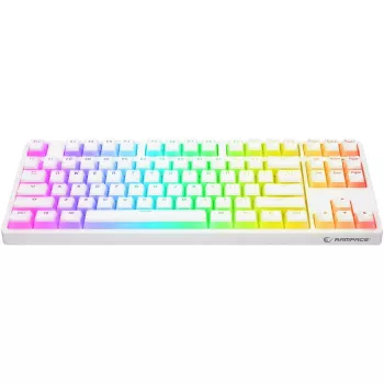 Rampage Ghost TKL teclado mecánico Huano Red Switch blanco