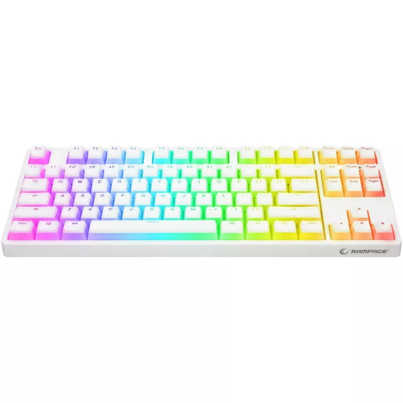Rampage Ghost TKL teclado mecánico Huano Red Switch blanco