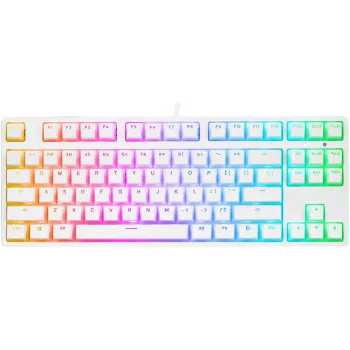Rampage Ghost TKL teclado mecánico Huano Red Switch blanco