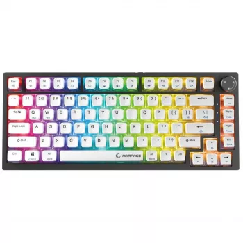 Rampage Zenith Pro Teclado gaming con cable de 8000Hz, efecto Hall, RGB, Gateron KS-20, Negro