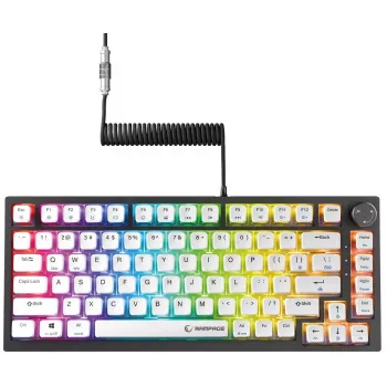 Rampage Zenith Pro Teclado gaming con cable de 8000Hz, efecto Hall, RGB, Gateron KS-20, Negro