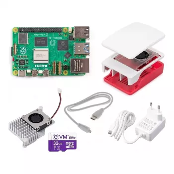 Raspberry Pi 5 4GB kit completo blanco/rojo