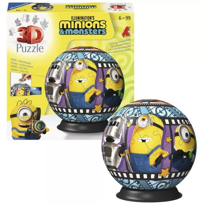 RAVENSBURGER puzzle 3D bola Minions 3 - 72 piezas