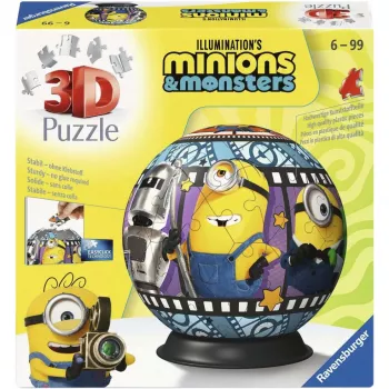 RAVENSBURGER puzzle 3D bola Minions 3 - 72 piezas